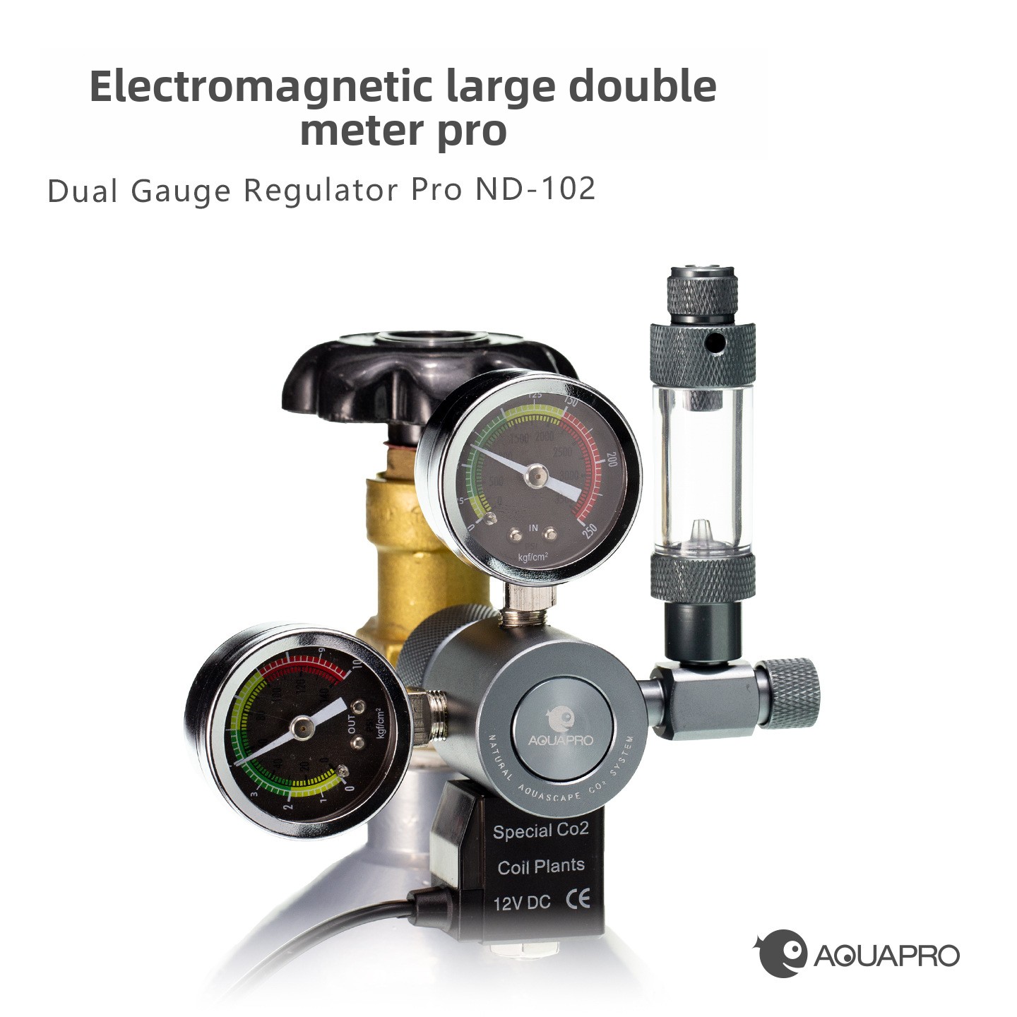 Aquarium Plant Uk - AQUAPRO Solenoid Dual Gauge CO2 Regulator