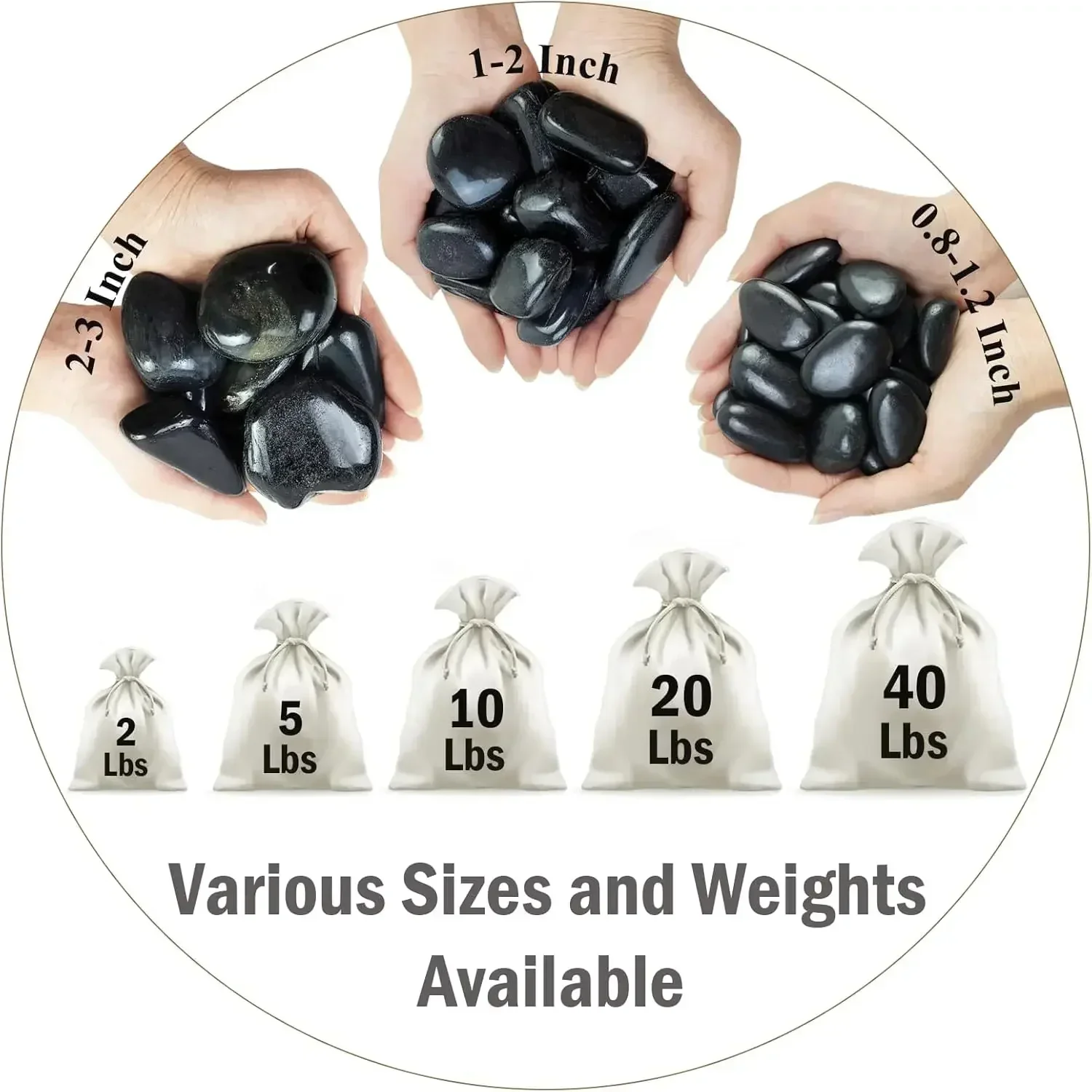 40 lbs Black River Rocks for L - огляд і ціна Aquarium Planting