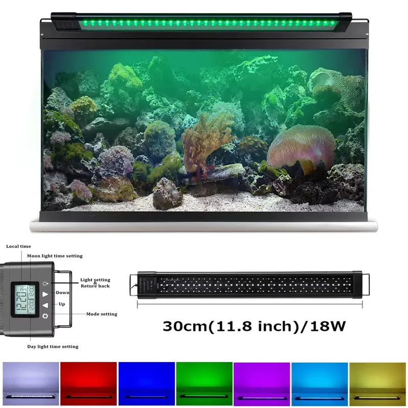LED IP68 11.8 in 18W Plant Gro - огляд і ціна Planted Aquarium Hours