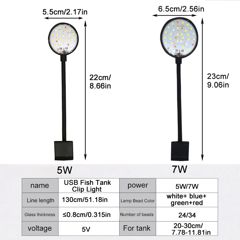 USB Aquarium LED Lamp Fish Tan - огляд і ціна Led Planted Tank Light