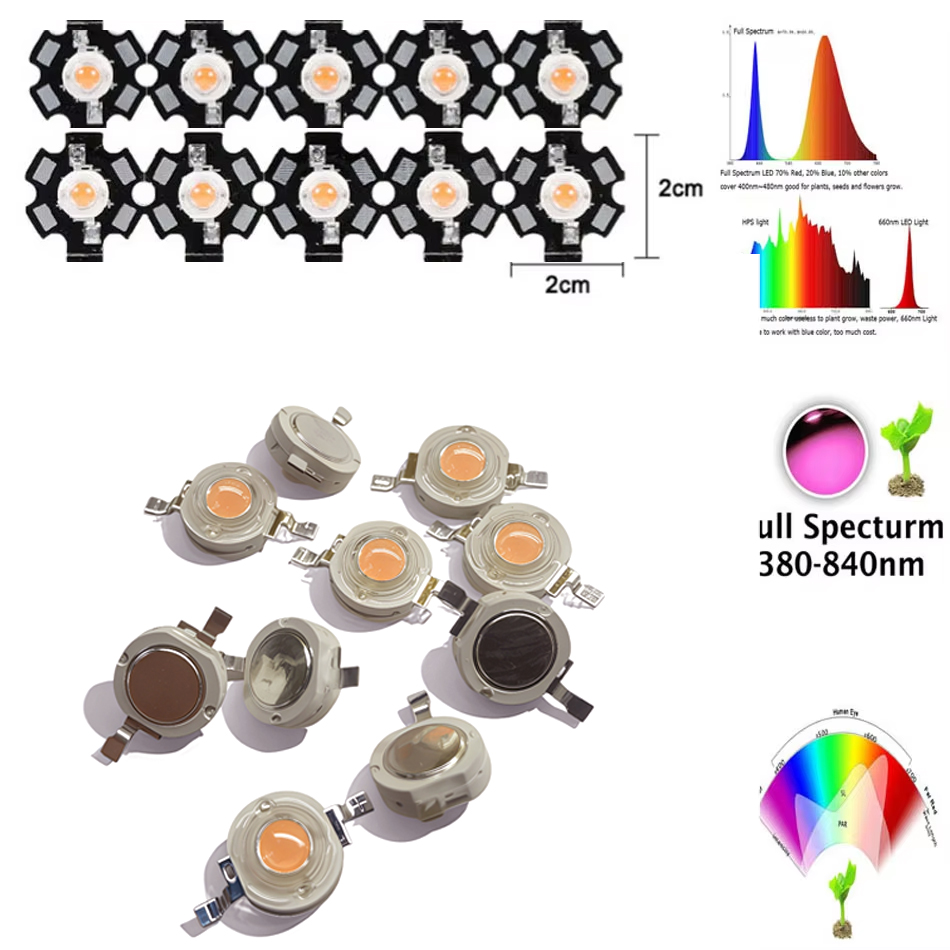 1W 3W 5W LED Lamp Beads Grow L - огляд і ціна Aquarium Planted Seeds