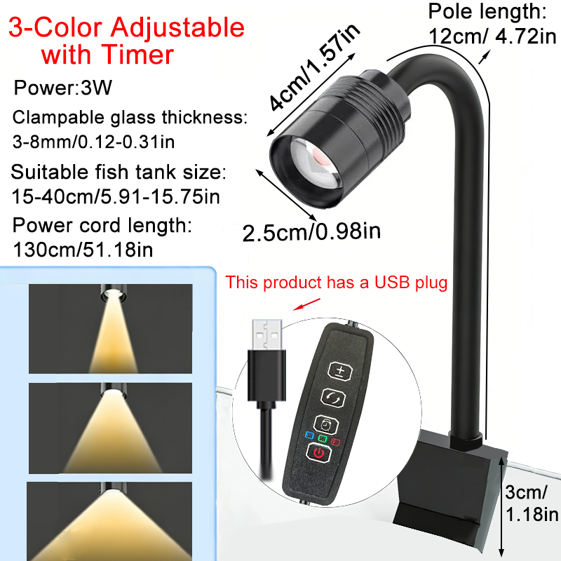 USB 3W South American Aquarium - огляд і ціна Aquarium Plant Grow Light