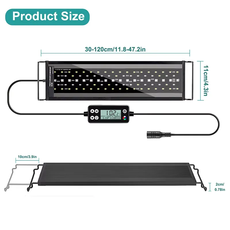 New 60cm Full Spectrum LED Aqu - огляд і ціна Planted Aquarium Hours