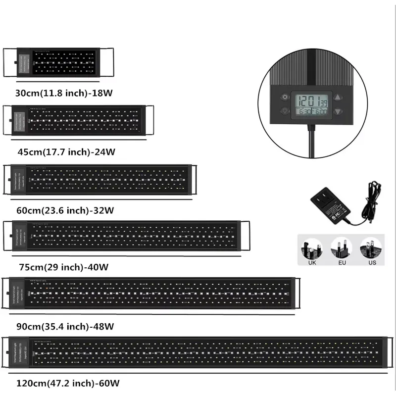 LED Aquarium Light 45cm 24W wi - огляд і ціна Planted Aquarium Hours