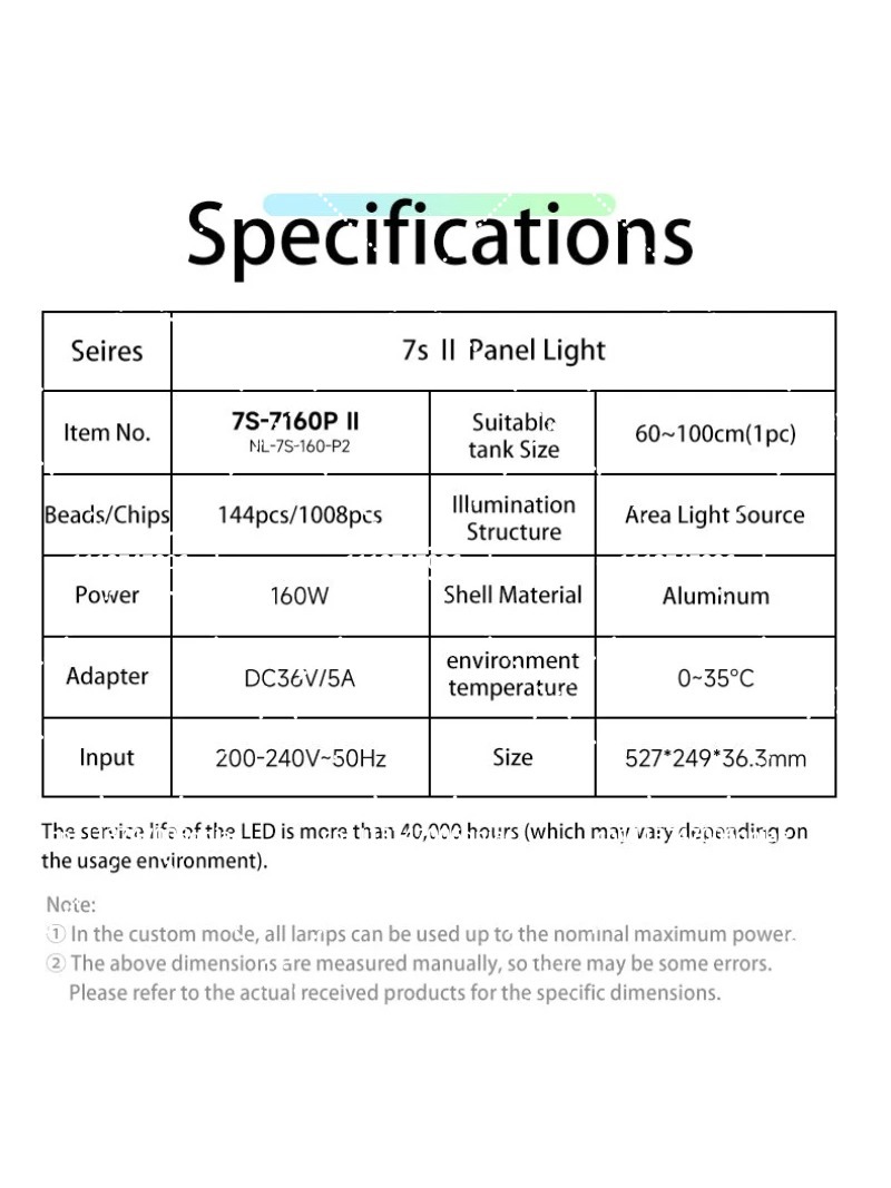 Aquarium LED Light 160W RGB Fu - огляд і ціна Led Planted Tank Light