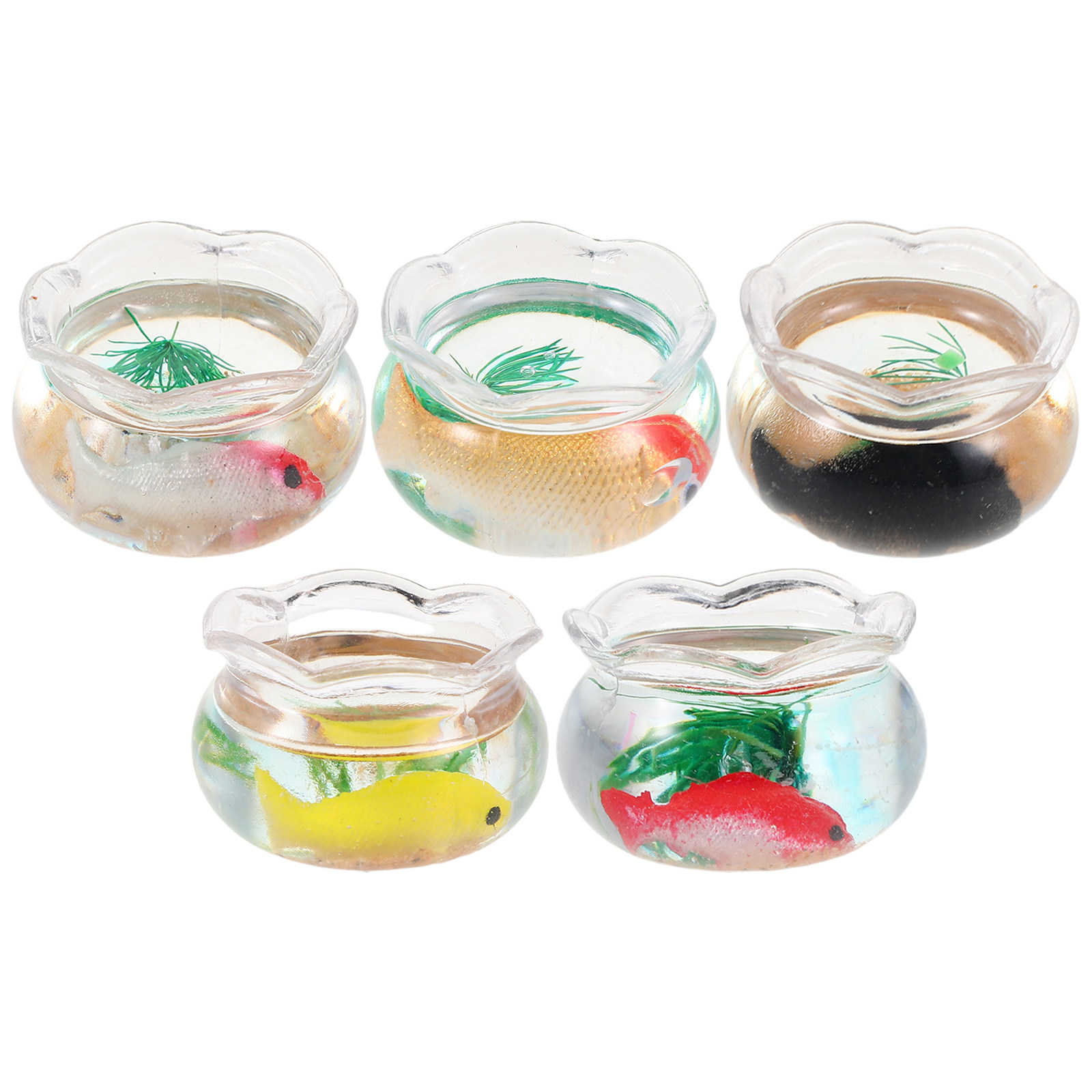 5Pcs Miniature Fish Bowl Small - огляд і ціна Aquarium Planting
